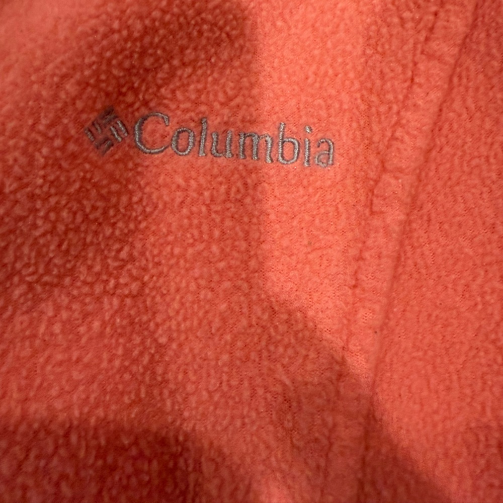 Women’s Columbia Zip Front Fleece Jacket Small Coral - Picture 2 of 8